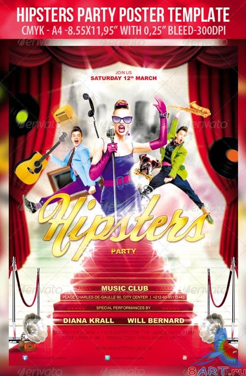 GraphicRiver Hipsters Party - Poster Template & Hipsters Party