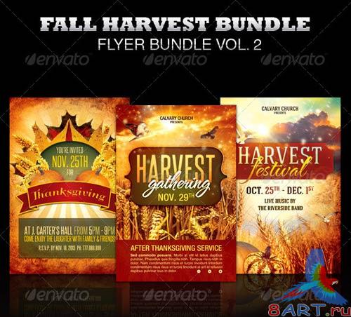 GraphicRiver Fall Harvest Flyer Template Bundle