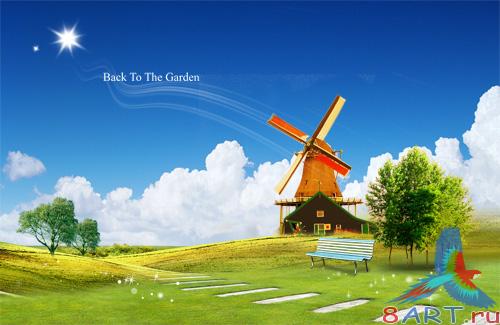 PSD Source - Back To The Garden