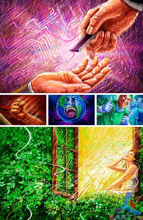 PSD Illustrations - Drawings briefly 6 PSD Illustrations - Drawings briefly 6
