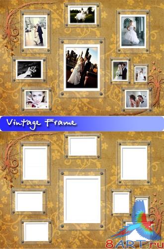   &quot;Vintage Frame&quot;  (1 PNG + 1 PSD)