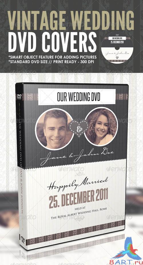 GraphicRiver Vintage Wedding DVD Covers & Disc Label