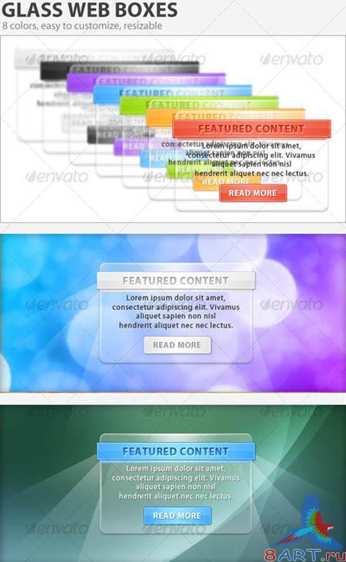 GraphicRiver - Glass Web Boxes GraphicRiver - Glass Web Boxes